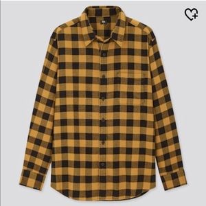 Black and yellow button down